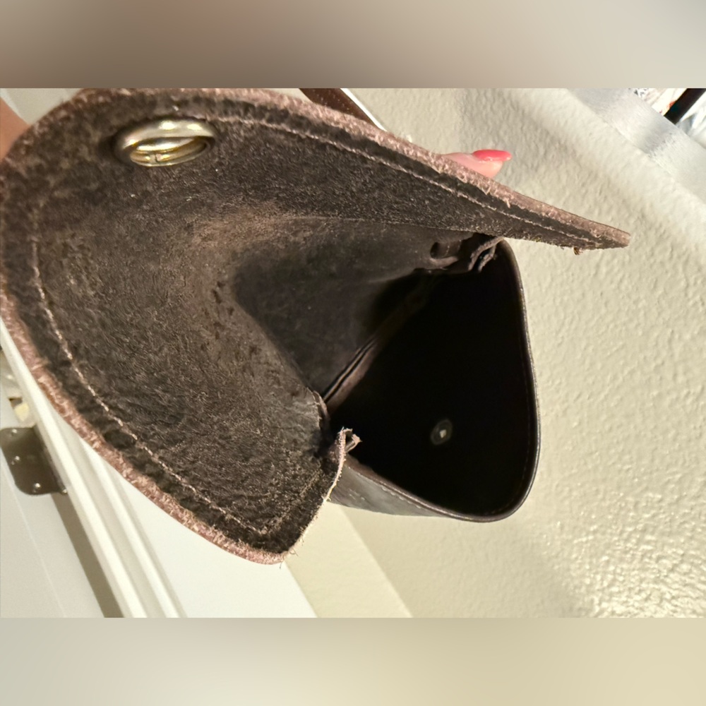 The Buffalo Billfold Company Vintage Leather Crossbody Bag small purse classic - Picture 11 of 13